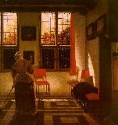 ELINGA, Pieter Janssens Room in a Dutch House g oil painting on canvas